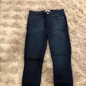 High waisted Paige Hoxton ankle cut jeans